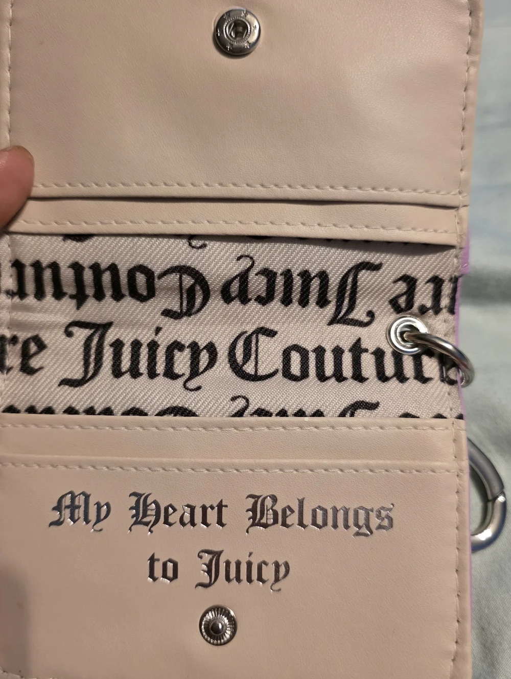 Juicy Couture Wing It Card Key/holder Case Key Fob - Violet Tulle